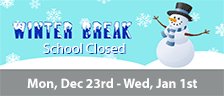 Winter Recess, schools closed